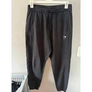 Men's Gymshark black joggers size L. Wear to logo
